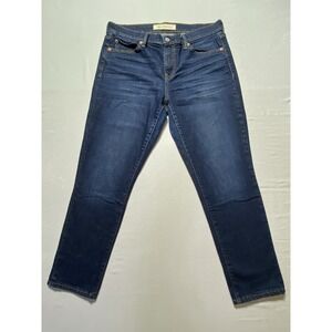 Gap 1969 Women's Dark Wash Blue Denim Skinny Jeans Mid Rise Stretch 5-Pocket